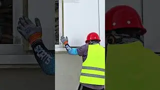 Construction site of vertical panels📏 &ndash; the trending exterior wall material for steel structures 🏭!🔥