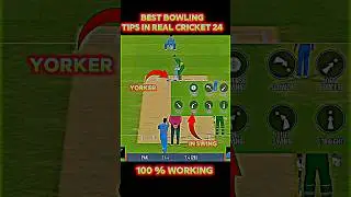 💥 best bowling tips in real cricket 24 || 100% working video #rc24 #wicket #viral
