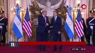 Mauricio Macri recibió a Donald Trump en la Casa Rosada
