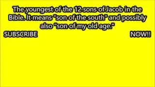Meaning Of The Name Benjamin