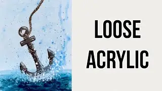 Learn to paint splashing water with FREE traceable #acrylicpainting