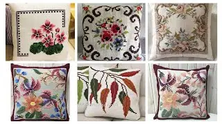 Beautiful Cushion cover Cross Stitch Embroidery Pattern Designs || Fareeha Creation