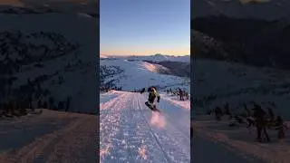 Daily commute to base camp 🇨🇦 #snowboarding #sunset #wintersport #canada #snowboard