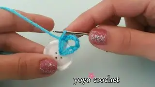 شاهدوا ماذا صنعت بأزرار قديمة  ؟؟؟ مع فن الكروشية!!!! -  Recycled Button #يويو _كروشيه
