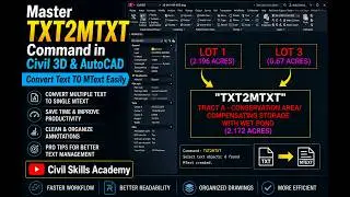 Master TXT2MTXT Command in Civil 3D & AutoCAD | Convert Text to MText  Easily #civil3d #text #tips