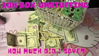 ❣️10K BOX Unstuffing❣️  #unstuffing #savings #finance #budget #money #budgeting #cash #cashstuffing