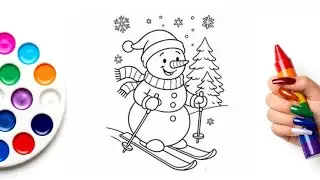 Cute Holiday Christmas Drawing for Kids 🖍️