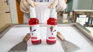 ICE CREAM ROLLS with RED WINE - SATISFYING ASMR VIDEO