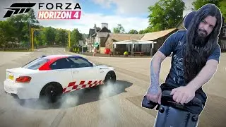 Forza Horizon 4: Дрифт с рулём &mdash; BMW 1 серии M &mdash; Вид из кабины + Погоня + Кинематографическая камера