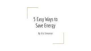 5 Ways to Save Energy In Your Home