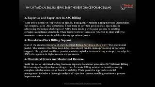 Why 247 Medical Billing Services Is the Best Choice for ASC Billing