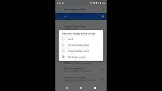 How To Simulate a Notch In Android 9 ( pie )