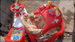 Swing car and Walker cleaning for my tiny tots