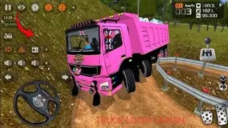 12x12 WHEELER TIPPER TRUCK DRIVING BUS SIMULATOR INDONESIA MOUNTAIN ROAD BHARAT BENZ TRUCK DRIVING 