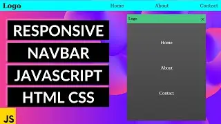RESPONSIVE NAVBAR HTML CSS JAVASCRIPT
