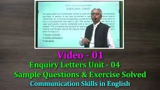 Inquiry Letters sample Questions exercise solved Textual Examples Answes writing and communication 