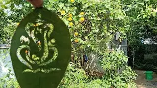 Leaf cutting art ganesh.venkat arts and craft.