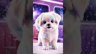 A Futuristic pastel Ice Cream Pup   Magical CGI Animation
