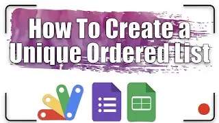 How to create a unique alphabetical ordered list | Apps Script