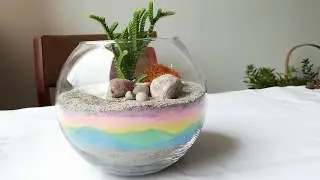 COMO HACER TU PROPIO TERRARIO CON ARENA DE COLORES - FÁCIL Y RÁPIDO