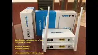 UBIQCOM ONU Admin Mode Configuration... Latest UBIQCOM Admin Login (Check Description)