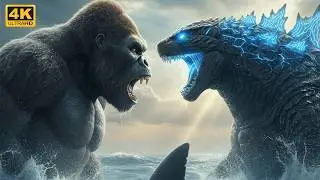 😱 Godzilla DEVOURS a Megalodon in the Arctic… Kong Witnesses the Unthinkable 🦖🦈❄️
