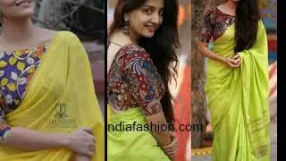 latest sarees collection 2018/ plain sarees collection
