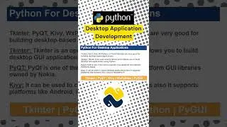 Python Roadmap for desktop app development #python #shorts