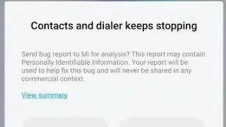 Fix contacts and dialer keeps stopping Xiaomi