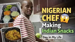 Nigerian Chef 👨&zwj;🍳Indian snacks cheste🙄 | Samosa, Spring Rolls, Kachori Making Day | Day in My Life