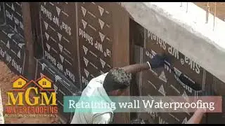 Retaining wall Waterproofing at Mallappally Kottayam