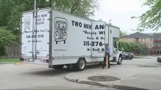 Packing the moving truck to help women move on