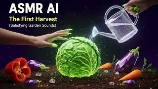 ASMR: The FIRST AI Crystal Harvest! 🥕 (Satisfying & Magical Garden Sounds)#ai #asmr #relax #shorts 