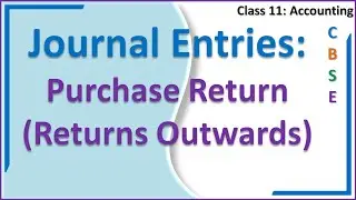 Journal Entries, Purchase Return, Returns Outwards