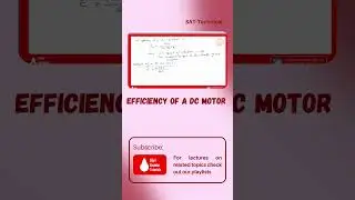 Efficiency of a DC Motor  #youtubelectures #electricalengineering