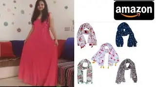 Amazon Fashion | Maxi Dress and Scarf Combo Review from  Amazon | January 2022 Fashion Edition