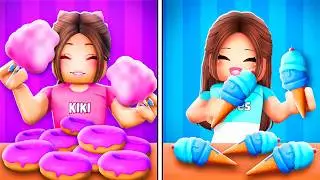 В Roblox нужно есть только еду ОДНОГО ЦВЕТА!