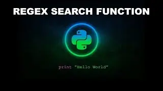 Regular Expressions Search Function - Python Programming