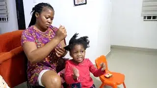 Braiding a very beautiful hair style for Beverly