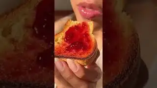 Toast & Jam Eating ASMR | Close-Up Bites & Finger Movements