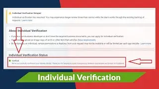 Facebook Individual Verification  confirmed your identity  || Shohag Forhad