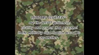 MILITARY COURTESY AND DISCIPLINE PROJECT