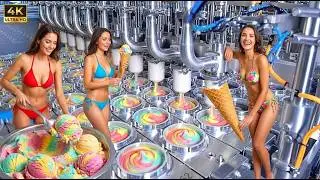 From Raw Ingredients to Ice Cream 🍨 | Inside the Complete Factory Process