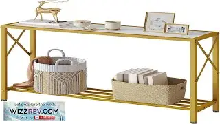 Tajsoon Entryway Table 41.8 2 Tier Entry Way Console Entrance Table Narrow Sofa