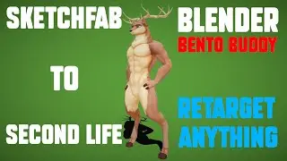 Sketchfab To Second Life - Humanoid Deer