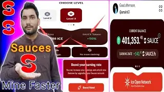 Sauces Mining App from IceOpenNetwork | Sauces Boost mining rate to mine faster | Sauces mining App