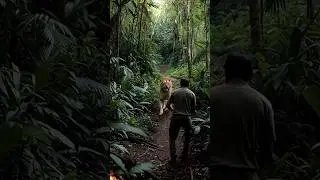 Unexpected Jungle Attack | Deer Charging at a Man #lion #subscribe #animals #jungle #wildlife #ai