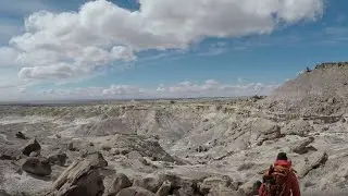 Petrified Forest National Park Painted Desert Blue Mesa Trail | Raw Footage - No Edit