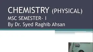 MSC SEMESTER- I CHEMICAL KINETICS