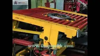 steel coil horizontal wrap package handling system with tilter